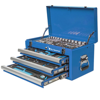 Ensemble d'outils à main en chrome vanadium de 116 pièces, coffre à outils à 3 tiroirs pour la réparation automobile et la maison