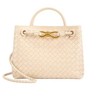 Bolso Bandolera de Mujer de Gamuza Mate Tejida a la Moda 2026 Retro de Gran Capacidad con Cierre de Cremallera y Forro de Poliéster - Product Image 4
