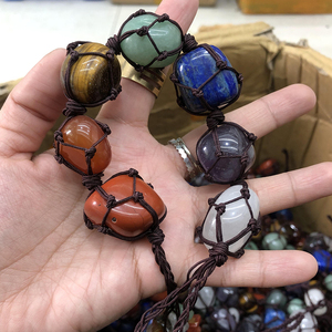 Juego de adornos para colgar en la pared de 7 Chakras <span class=keywords><strong>Feng</strong></span> <span class=keywords><strong>Shui</strong></span>, piedras preciosas semipreciosas caídas, borlas, <span class=keywords><strong>cristales</strong></span> <span class=keywords><strong>colgantes</strong></span> para ventana para decoración curativa - Product Image 4