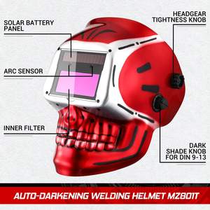 Casco de Soldadura con Oscurecimiento Automático, Color Real, Energía Solar, con 2 Sensores de Arco - Product Image 6