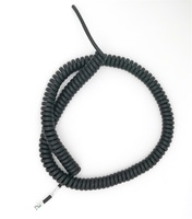 Kabel Patch Spiral Cat5e RJ45 Terlindung 8P8C TPU Kabel Jaringan Spiral Retractable FTP Patch Cable