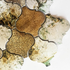 Azulejos de pared de <span class=keywords><strong>Color</strong></span> dorado de lujo de diseño moderno, salpicaduras de baño para cocina, baño, Villa, decoración Interior del hogar - Product Image 2