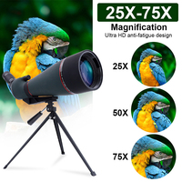 Télescope d'observation des oiseaux Luger 25-75x100, ultra grande ouverture, haute définition, grossissement variable, télescope monoculaire