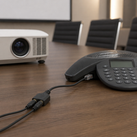Câble adaptateur audio RJ9 vers 3,5 mm, convertisseur de casque mâle vers 2 ports femelles pour téléphone, centre d'appels, projecteur, haut-parleur - Vente en gros