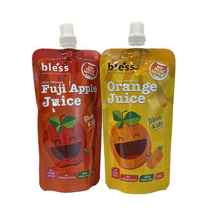 사용자 정의 로고 인쇄 250ml 500ml 수직 가방 주둥이 플라스틱 주스 액체 가방 - Product Image 1