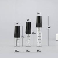 Échantillons personnalisés de flacons de parfum gradués de haute qualité : 2 ml, 3 ml, 5 ml, flacons gradués en verre pour crème pour le visage, mascara et collyre