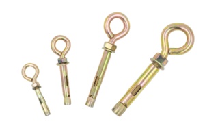 Cheville d'ancrage en acier au carbone plaqué zinc jaune avec œillet ou <span class=keywords><strong>crochet</strong></span>, cheville d'expansion norme DIN <span class=keywords><strong>pour</strong></span> <span class=keywords><strong>mur</strong></span> en béton - Product Image 5