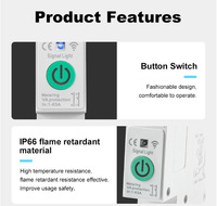 Interruptor de Circuito Inteligente TUYA WiFi 1P+N para Riel DIN con Medición y Monitoreo, Cobre, 90V-260V 50/60Hz, para el Hogar