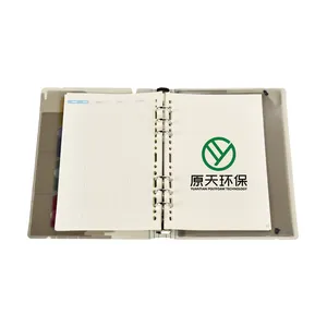 Wholesale Waterproof Stationery PP Plastic Hardcover Custom Stainless Steel 6 Ring Binder A4 A5 A6 Notebooks Planners