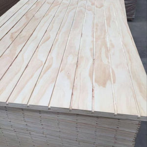 Madera contrachapada de pino acanalada V U W madera contrachapada ranurada para la decoración del panel slatwall - Product Image 6