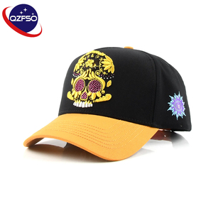 QZFSO Custom Gorras logo 5 Panel Dad <b>Hats</b> Curved Brim 3D Embroidery Patch Unstructured Two Tone Baseball Caps <b>for</b> Streetwear - Product Image 1