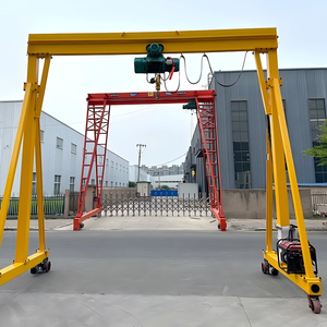 מנוף גשר נייד מיני נייד עם גלגלים, גובה הרמה 3 מטר 4 מטר, 3 טון 4 טון 6 טון - Product Image 2