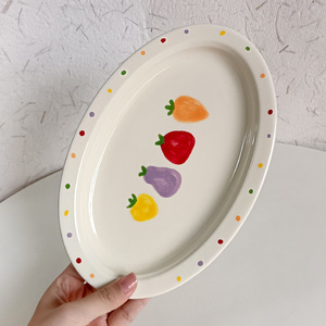 Cute Fruit <b>Ceramic</b> Coffee <b>Mug</b> Colorful Polka Dot <b>Mug</b> and Plate - Product Image 3