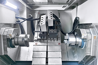 Torno CNC Horizontal Automático de Doble Husillo y Bancada Inclinada de Alta Precisión HS HS 8-DIIS para Trabajo Mediano