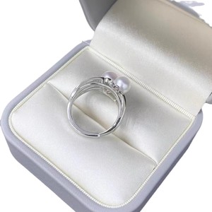 10540 S925 Silver Ring <b>Holder</b> DIY Pearl Accessory <b>Bow</b> Decoration for 9-11mm Beads 6mm Size Findings Type Exclusive for Women - Product Image 5