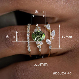 Anello a marquise floreale per donna, elegante gioiello da dito alla moda con accenti scintillanti - Product Image 5