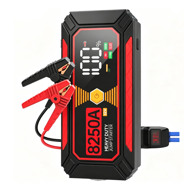 Car Jump Starter Power Bank 8250A High Power Motorcycle Jump Starter 16000mAh Portable Battery Charger with LED Flashlight