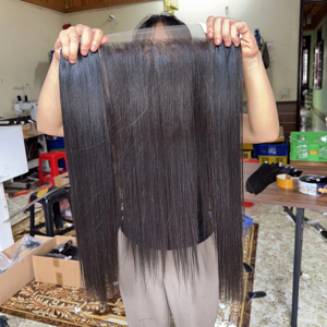 Extensions de cheveux humains vietnamiens non traités, cheveux vierges naturels lisses ondulés bouclés pour usage professionnel - Product Image 1