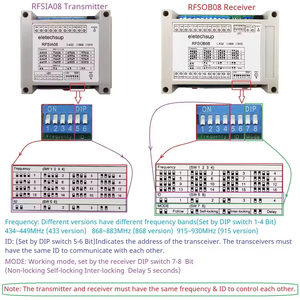 915MHz 868MHz 433Mhz động cơ bơm điều khiển từ xa IO mua lại tín hiệu tiếp sức đầu ra 8-cách chuyển đổi số lượng không dây - Product Image 6