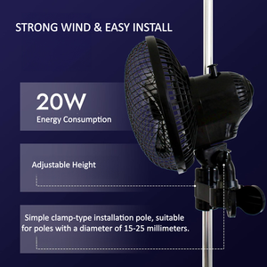 <span class=keywords><strong>Ventilador</strong></span> <span class=keywords><strong>de</strong></span> Clip Oscilante BAVA <span class=keywords><strong>de</strong></span> 6 Pulgadas, IP54 Resistente al Agua, Velocidad Ajustable, Abrazadera Fuerte, Silencioso, para Plantas <span class=keywords><strong>de</strong></span> Interior y Carpas <span class=keywords><strong>de</strong></span> Cultivo - Product Image 3