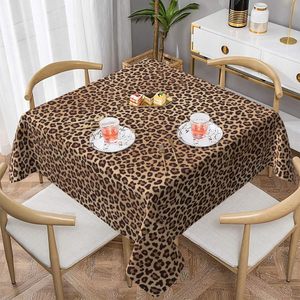 Lavabile leopardo <span class=keywords><strong>tovaglia</strong></span> quadrata per campeggio cucina Picnic feste copertura in poliestere resistente con disegno antimacchia - Product Image 1