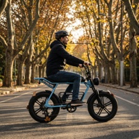 Vélo Électrique Style Vintage avec Freins Hydrauliques, Vélo de Ville Électrique pour les Trajets Quotidiens