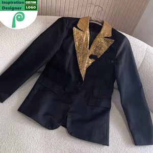 Vêtements de marque en gros, <span class=keywords><strong>veste</strong></span> de costume de haute qualité ornée de perles et de paillettes pour femmes - Product Image 1