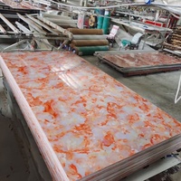 Panneau mural contemporain en PVC Panneau en marbre UV imperméable pour la décoration
