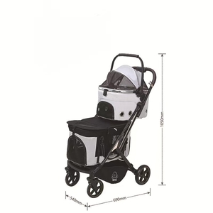 Poussette double pliable 3-en-1 légère et compacte JXB Custom Label avec paniers amovibles - Product Image 6