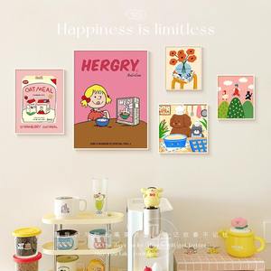 Divertente cartone animato in soggiorno combinazione pittura decorativa divano Doba sfondo appesa alla parete pittura della parete della stanza dei bambini arte della parete - Product Image 3