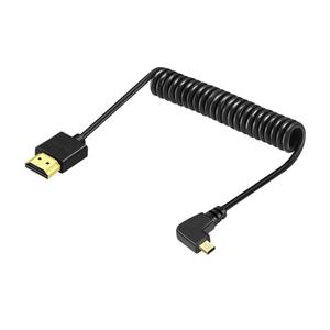 Câble de caméra SLR <span class=keywords><strong>HDMI</strong></span> 2.0 4K câble à ressort angle gauche droit <span class=keywords><strong>hdmi</strong></span> vers <span class=keywords><strong>mini</strong></span> câble micro <span class=keywords><strong>hdmi</strong></span> moniteur Atomos - Product Image 2