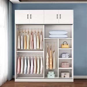 Cửa Trượt Tủ Quần Áo Melamine Tủ Quần Áo 2 Cửa Màu Trắng - Product Image 5