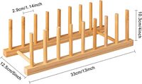 Égouttoir de rangement en bambou pour assiettes, bols, tasses, livres, couvercles de casseroles, planches à découper, support de séchage, organisateur pour armoire de cuisine
