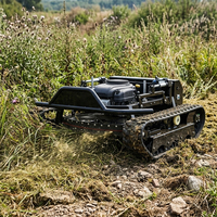 Nouvelle tondeuse à gazon télécommandée 900/1100/1200MM, châssis à chenilles avec pelle, adaptable à tous les types de terrains, certification CE