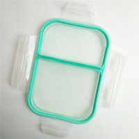 High Boro silicate Premium Glas Lebensmittel Vorrats behälter Mikrowellen geeignetes luftdichtes Rechteck fach Multifunktion ales geschnitztes Design
