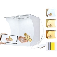 Yiscaxia 6 renkler arka planında 20cm halka LED kaynak paneli katlanır taşınabilir fotoğraf aydınlatma Mini stüdyo çekim çadır kutusu ışık kutusu