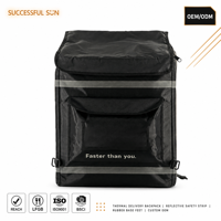 Sac à dos isotherme réfléchissant pour livraison de repas, sac de messagerie thermique imperméable avec logo personnalisé pour livreur à emporter