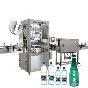 6000-8000bph Automatische Plastic Drinkwaterfles Full Wrap Sleeve Krimpetikettering Verpakkingsmachine