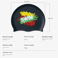 Bonnet de bain unisexe en silicone imperméable et confortable pour adultes, pour cheveux longs et volumineux