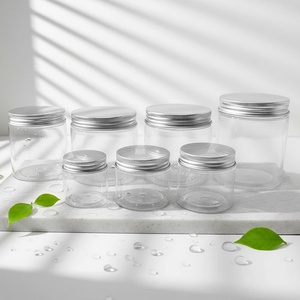 In Stock 100ml 150ml 200ml 250ml 300ml 500ml 8oz Food Packaging Containers <b>Plastic</b> Cosmetic Cream <b>Jar</b> with Lids - Product Image 1