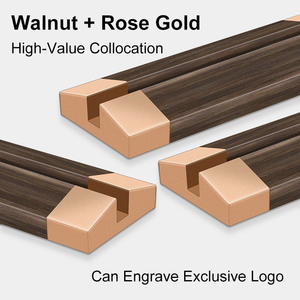 Espositore Verticale a T Personalizzato Premium Portatile per Ristoranti Negozi Uffici Hotel Base in Legno Porta-Insegne in Acrilico - Product Image 2