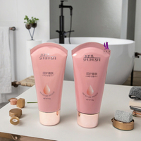 Tube rose personnalisé pour nettoyant visage, dentifrice, crème solaire résistant aux UV, emballage souple en plastique à presser, impression couleur personnalisée