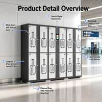 Casiers intelligents connectés pour le partage et le stockage de bagages, armoires électroniques à code QR pour sacs, idéales pour hôtels et sites touristiques