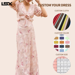 Vestido Elegante con Estampado Digital Midi Personalizado para Mujer, Vestido de Verano Informal Tejido con Estampado Floral, Sin Mangas, Cuello Cuadrado, Línea A, para Chicas - Product Image 4