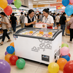 Congelador Comercial de Doble Puerta de Vidrio para Helados de Pescado, Congelador Rápido, Refrigerador, Enfriador para el Hogar - Product Image 2