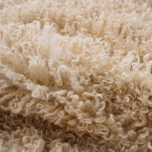 <span class=keywords><strong>Plaid</strong></span> lesté de luxe 60x70 en fausse fourrure tricotée unie, doux et moelleux, effet nuage, style Teddy Shaggy, pour la décoration intérieure - Product Image 2