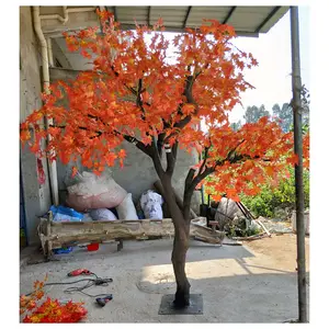 Bonsái de arce rojo artificial, arce canadiense personalizado, árbol artificial para interior