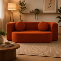 Canapé-lit modulaire rectangulaire pliable et inclinable avec compression sous vide et mousse à mémoire de forme, 2 places, pour hôtel et villa