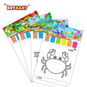 Libro da Colorare Educativo Personalizzato KEYBABY con 4 Temi, Stampa con Strisce di Vernice, Giocattoli per l'Apprendimento delle Lettere per Bambini - Product Image 1