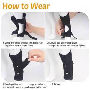 Soporte Innovador y Duradero para Patas de Perro con Correa en X, Material de Neopreno, Manga Calefactora para Articulación Trasera (Patrón Sólido) - Product Image 3